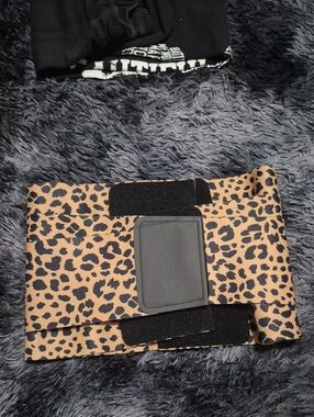 Leopard Print Waist Trainer Belt - Tan and Black